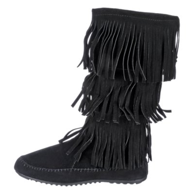 Women's Black Fringe Pocket Boot Cherokee-03 | Shiekh Shoes