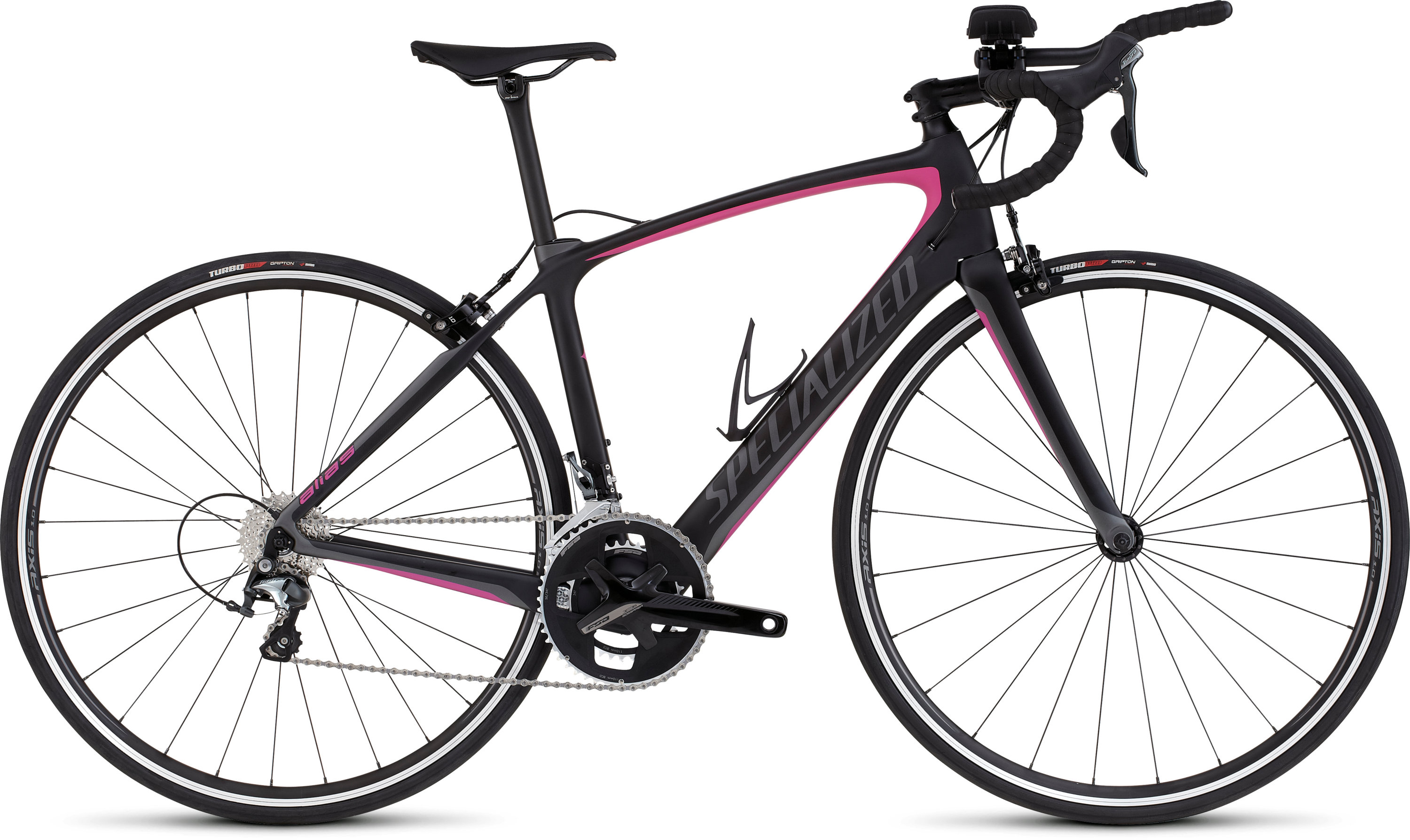 black and pink specialized bike
