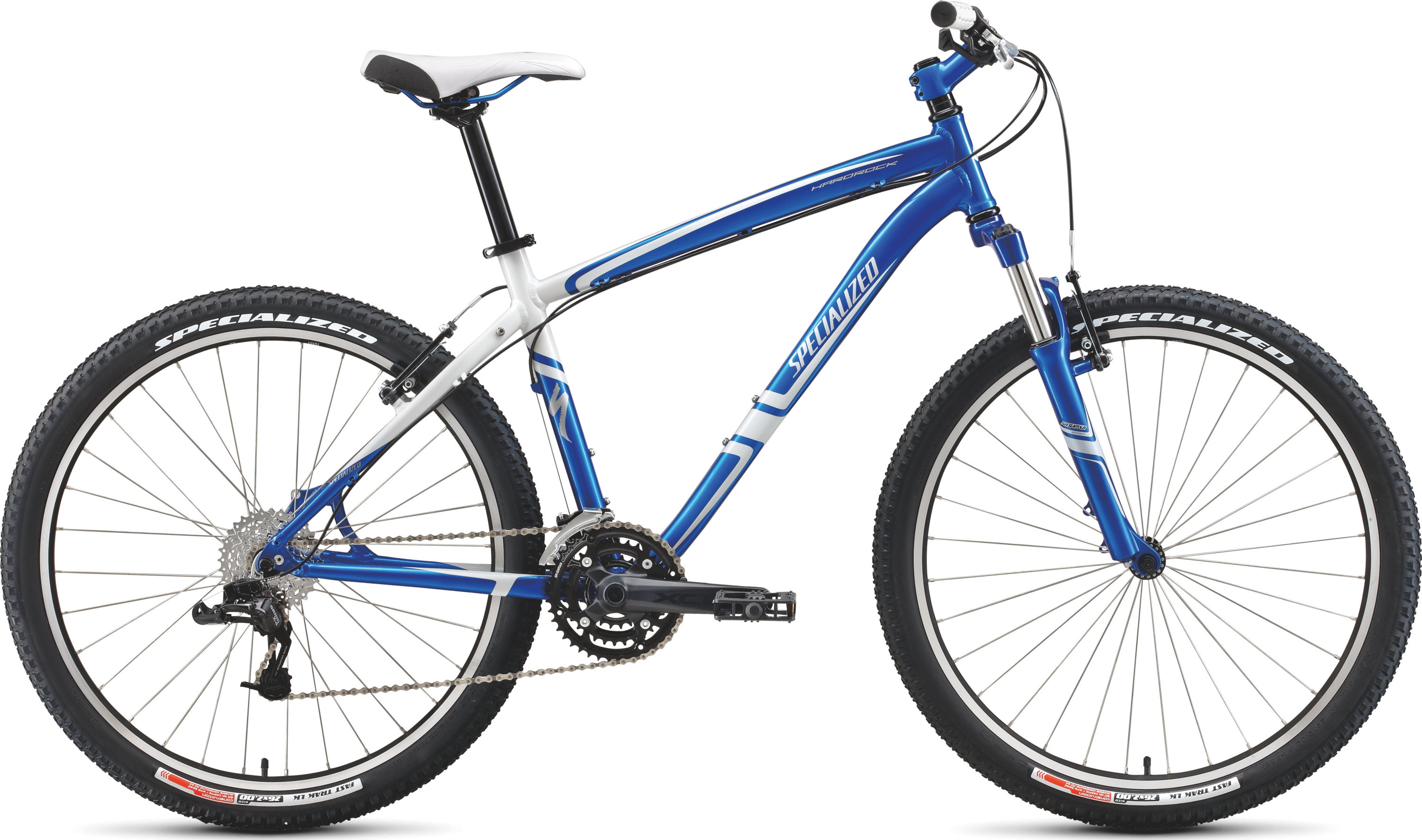 specialized hardrock blue and white