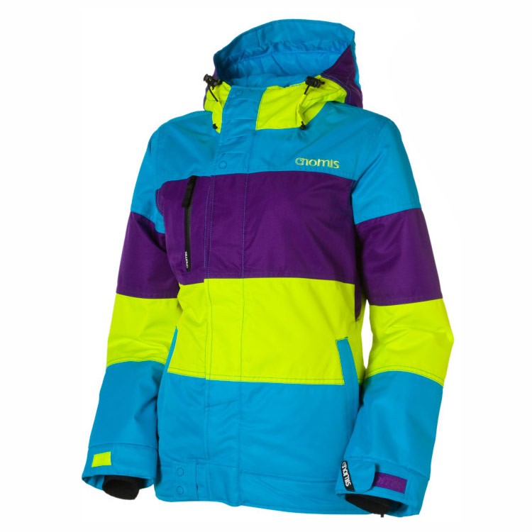 Nomis Asym Womens Insulated Snowboard Jacket 2011 X Large/Electric 