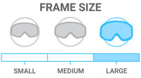 Frame Size: Large - fits larger faces or skiers seeking oversized style