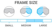 Frame Size: Medium/Large - accommodates both medium and large face shape