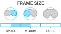 Frame Size: Small/Medium - accommodates both small and medium face shape