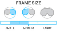 Frame Size: Small/Medium - accommodates both small and medium face shape