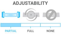 Adjustability: Partial - minimal adjusting for more comfort or stability