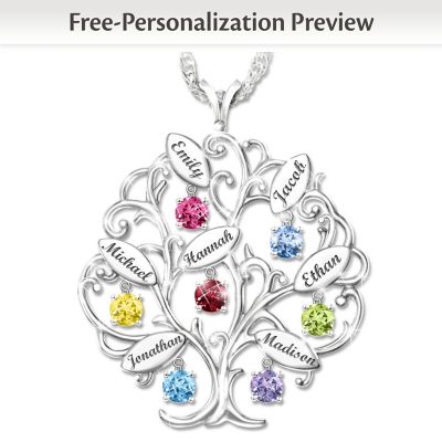 family birthstone necklace canada