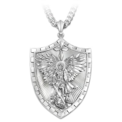 personalized st michael pendant