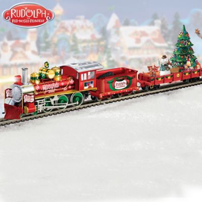 rudolph's red nose express train set