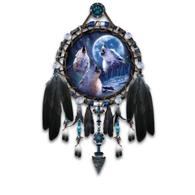 Wolf Dreamcatcher Collector Plate Collection: Sacred Spirit