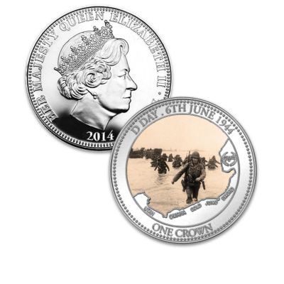 1944-70th Anniversay D-Day 2014 TDC Ag plt 6 Coin Set June 6 