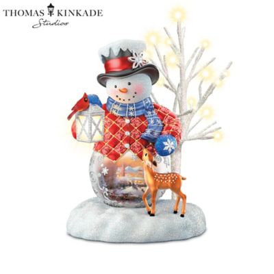 the thomas kinkade illuminated crystal snowman