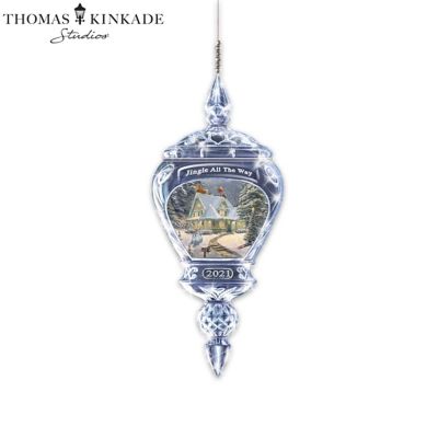 Thomas Kinkade Annual Crystal Christmas Ornament Collection   923454