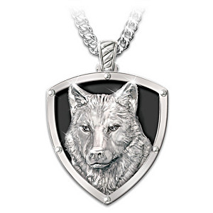 "Untamed Spirit" Men's Stainless Steel Wolf Pendant Necklace