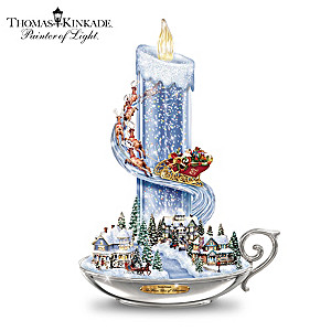 Thomas Kinkade Candle Lights With Music And Floating Glitter