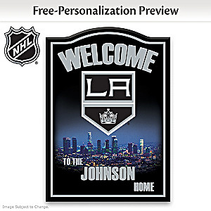 Los Angeles Kings&reg; Welcome Sign Personalized With Name