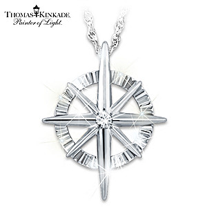 Thomas Kinkade "Faith For All Seasons" Diamond Necklace