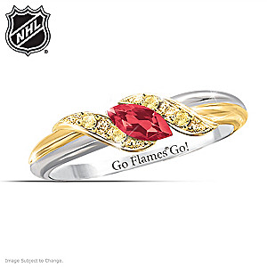 Calgary Flames&reg; Pride Engraved Embrace Ring