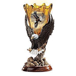 Ted Blaylock "Golden Majesty" Eagle Art Torchiere Lamp