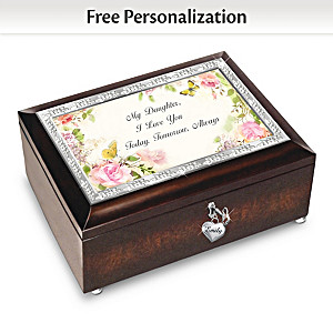 "My Daughter, I Will Love You Always" Personalized Music Box