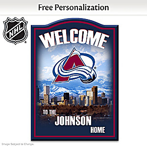 Colorado Avalanche&reg; Welcome Sign Personalized With Name