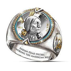 All-New Indian Head Coin Men’s Ring By Joel Iskowitz