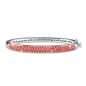 "Lest We Forget" Canadian Heroes Simulated Jewelled Bracelet