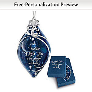 "Daughter, I Love You" Illuminated Personalized Ornament
