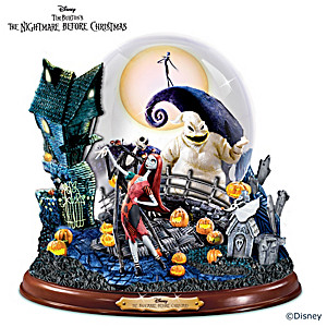Nightmare Before Christmas Snowglobe With Lights And Music