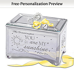 "Granddaughter, You Are My Sunshine" Personalized Music Box
