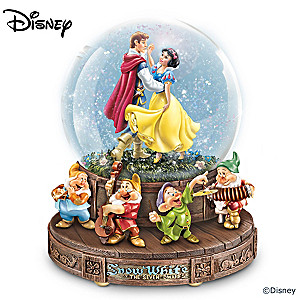 Disney Snow White And The Seven Dwarfs Musical Glitter Globe