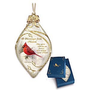 "Messenger From Heaven" Illuminated Cardinal Art Ornament