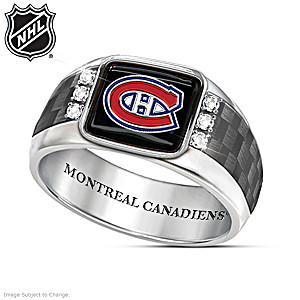 Montreal Canadiens&reg; Men's Carbon Fiber Ring