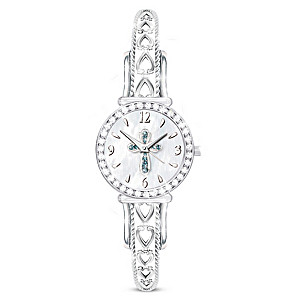 "Heavenly Grace" Crystal Watch Featuring Mother Of Pearl