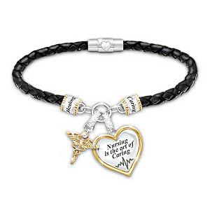 Braided Bracelet With 18K Gold-Plated Charms Honours Nurses