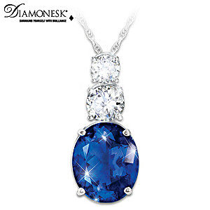 "Diana's Legacy Of Love" Created Sapphire Pendant Necklace