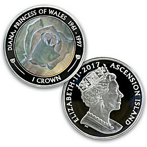 Princess Diana First Day Mother-Of-Pearl Silver Proof Coin