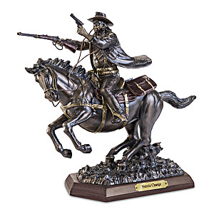 "John Wayne: Heroic Charge" Cold-Cast Bronze Sculpture