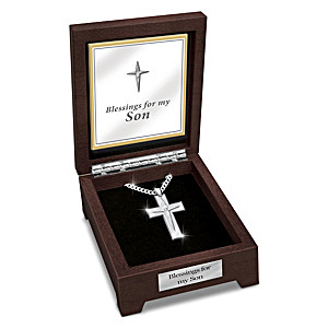 Blessed Son Stainless Steel Pendant Necklace With Valet Box