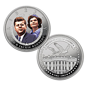 The JFK & Jackie Days Of Camelot 99.9&#37; Silver Coin