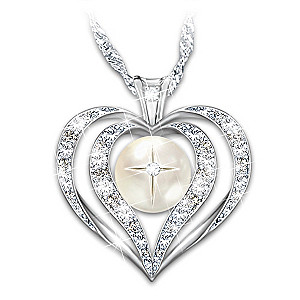 "Wisdom Of Faith" Topaz And Diamond Pendant Necklace