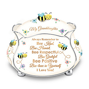"Bee-lieve In Yourself" Granddaughter Porcelain Music Box