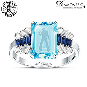 Elvis "Now And Forever" Diamonesk Simulated Gemstone Ring