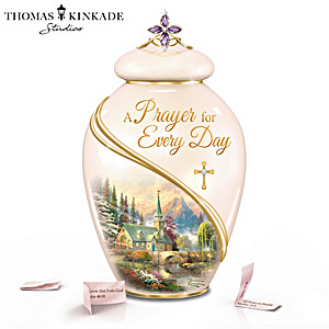 Thomas Kinkade Musical Porcelain Prayer Jar With 365 Verses