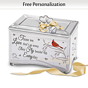 "Always Beside Me" Personalized Music Box With Cardinal Art