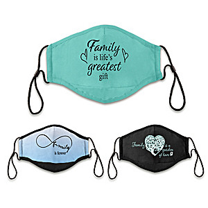 3 "Family Is Love" Adult Face Masks