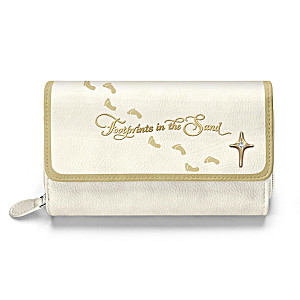 "Footprints In The Sand" Women's Trifold Wallet