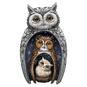 Blake Jensen "Eyes Of Wisdom" Nesting Owls Figurine Set
