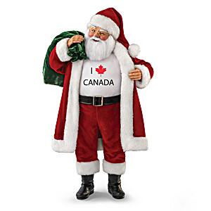 "I Love Canada" Poseable Classic Santa Doll