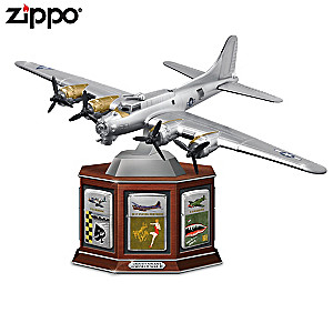 WW II Aircraft Zippo&reg; Lighters With B-17 Bomber Display