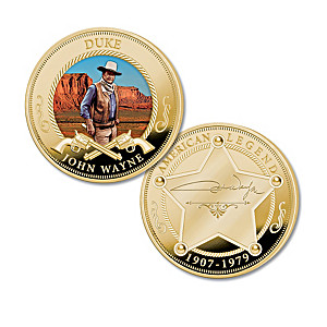 John Wayne Tribute Proof Coin Collection With Display Box